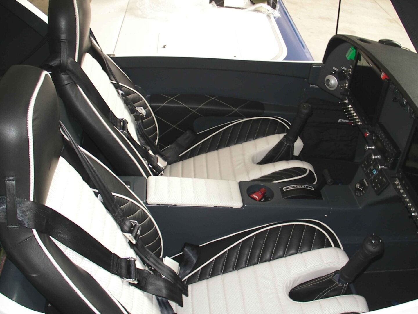 A close up of the seats in a car