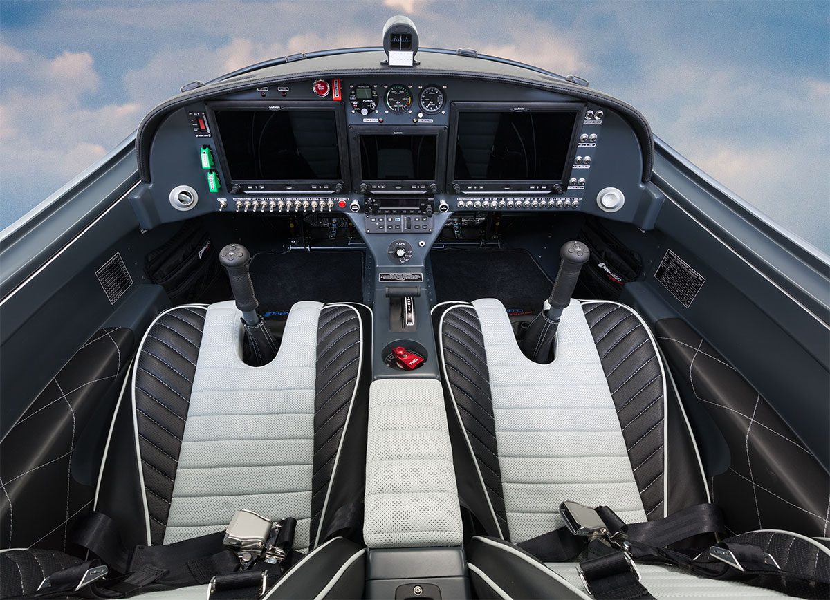 A view of the cockpit and controls from above.