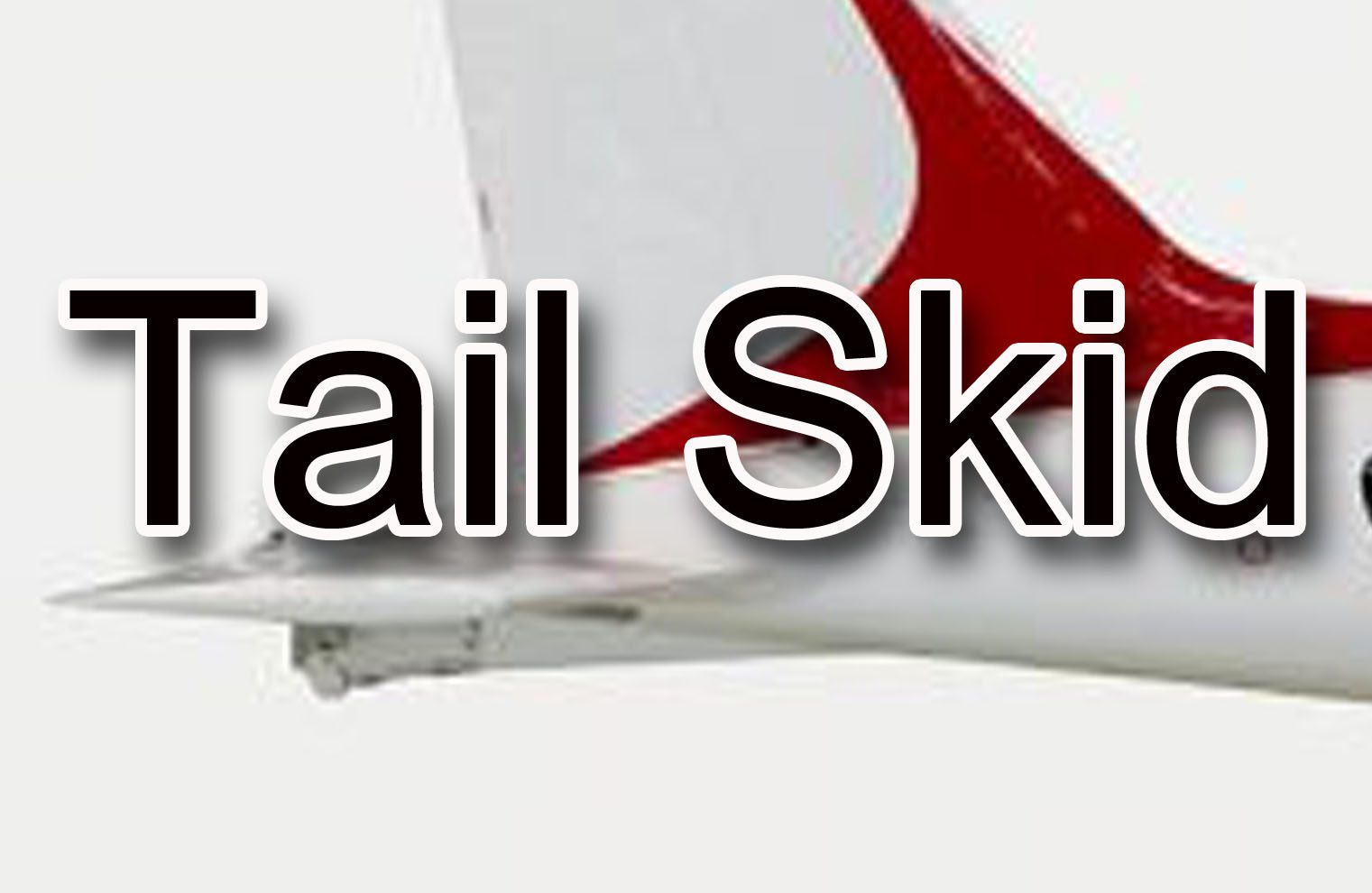 A tail of an airplane with the words 