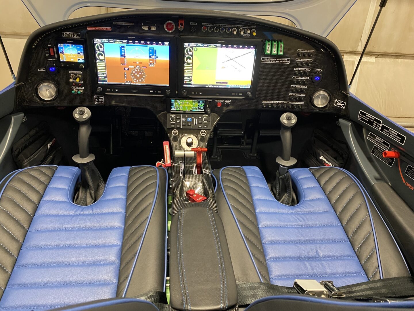 A view of the cockpit of an airplane.