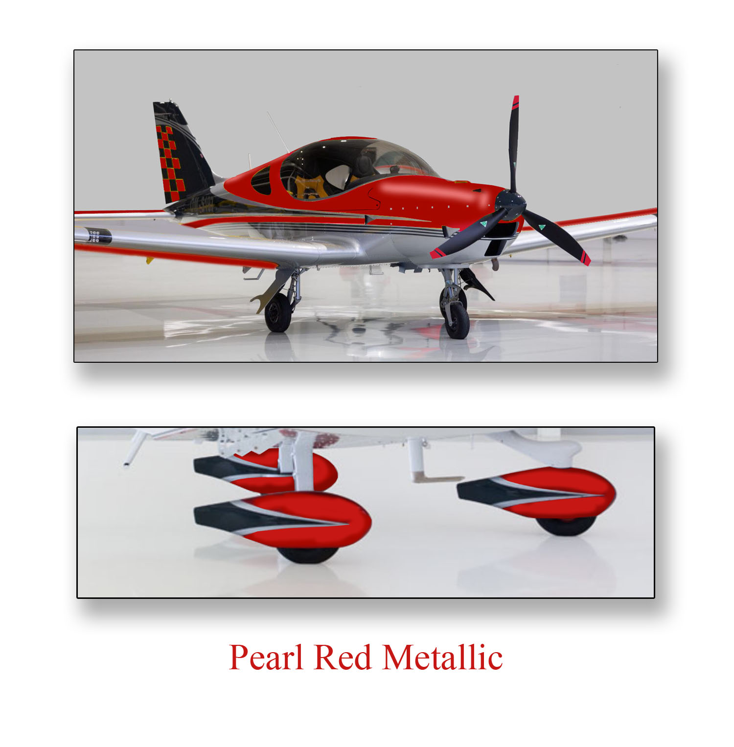 Pearl Red Metallic Landing Gear